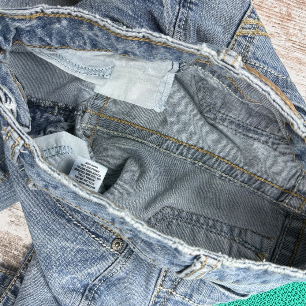 VTG Y2K Aeropostale Chelsea Skinny Bootcut Jean Light Wash Ultra Low Rise 1/2 R - Picture 7 of 13